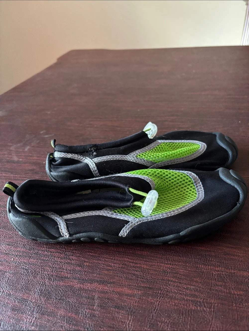 Kids Black and Lime Water Shoes